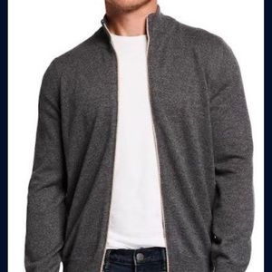 Tasso Elba Designer Cashmere Zip Up Sweater